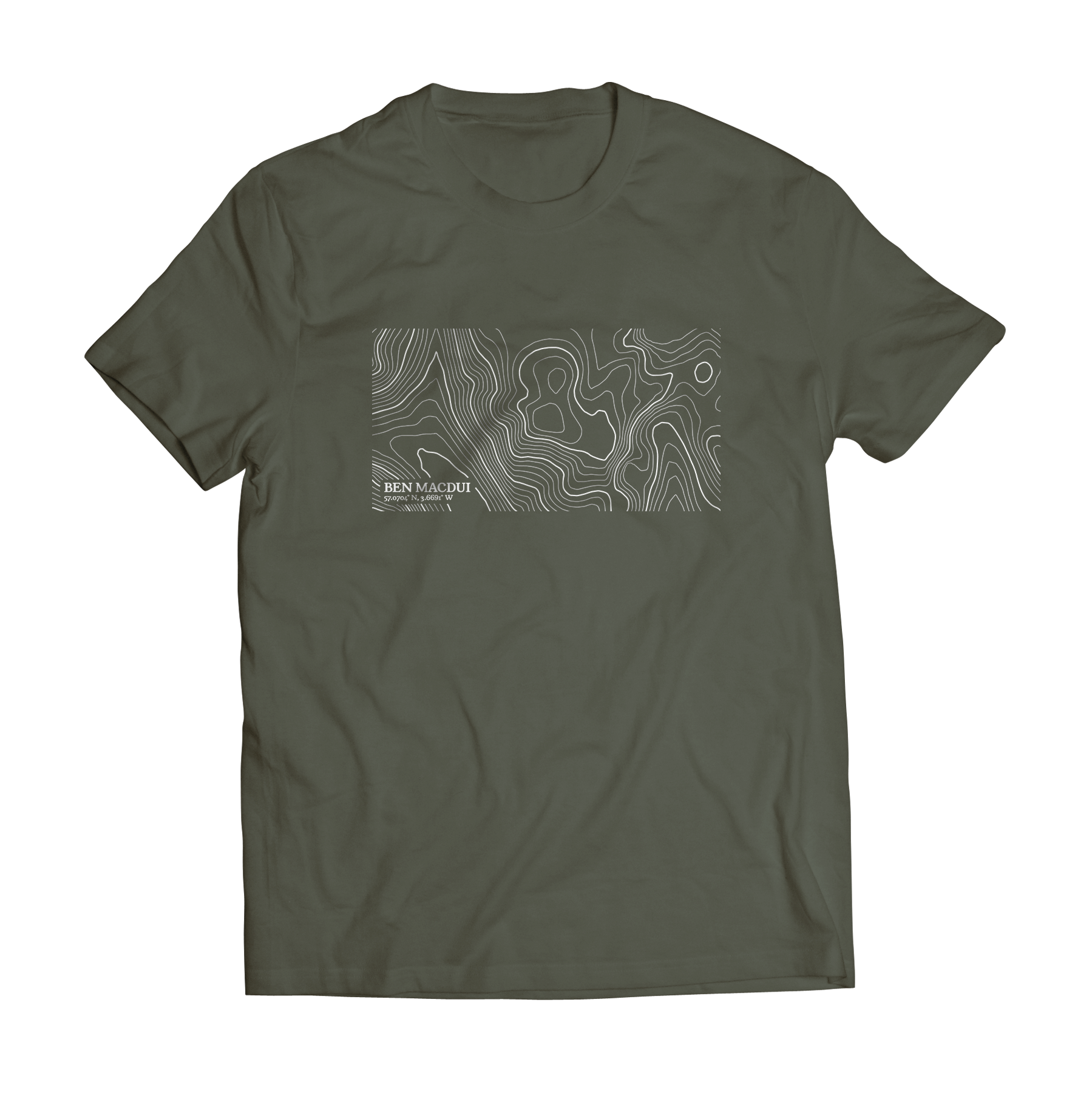 Ben Macdui Contour Map T-Shirt