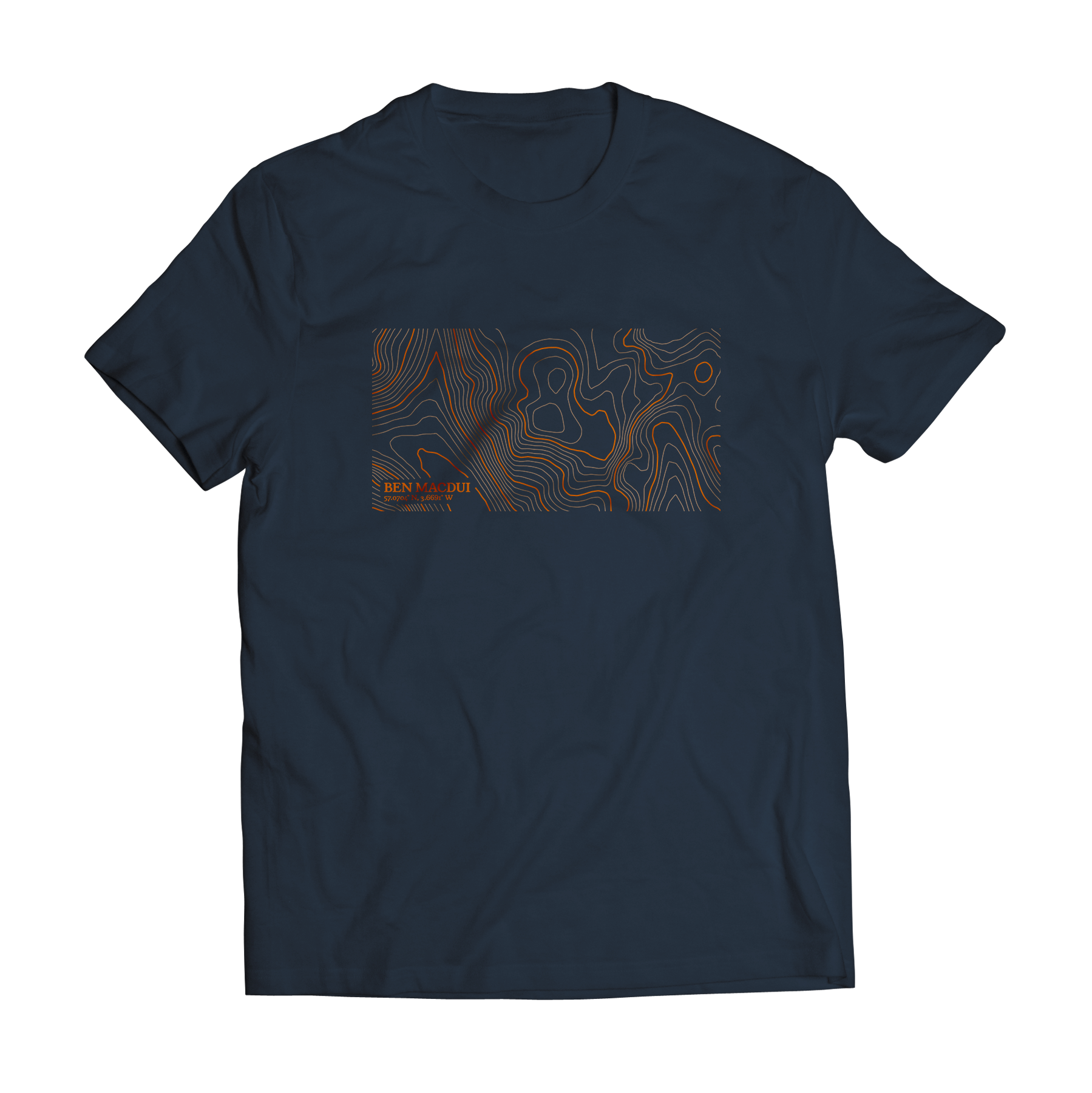 Ben Macdui Contour Map T-Shirt