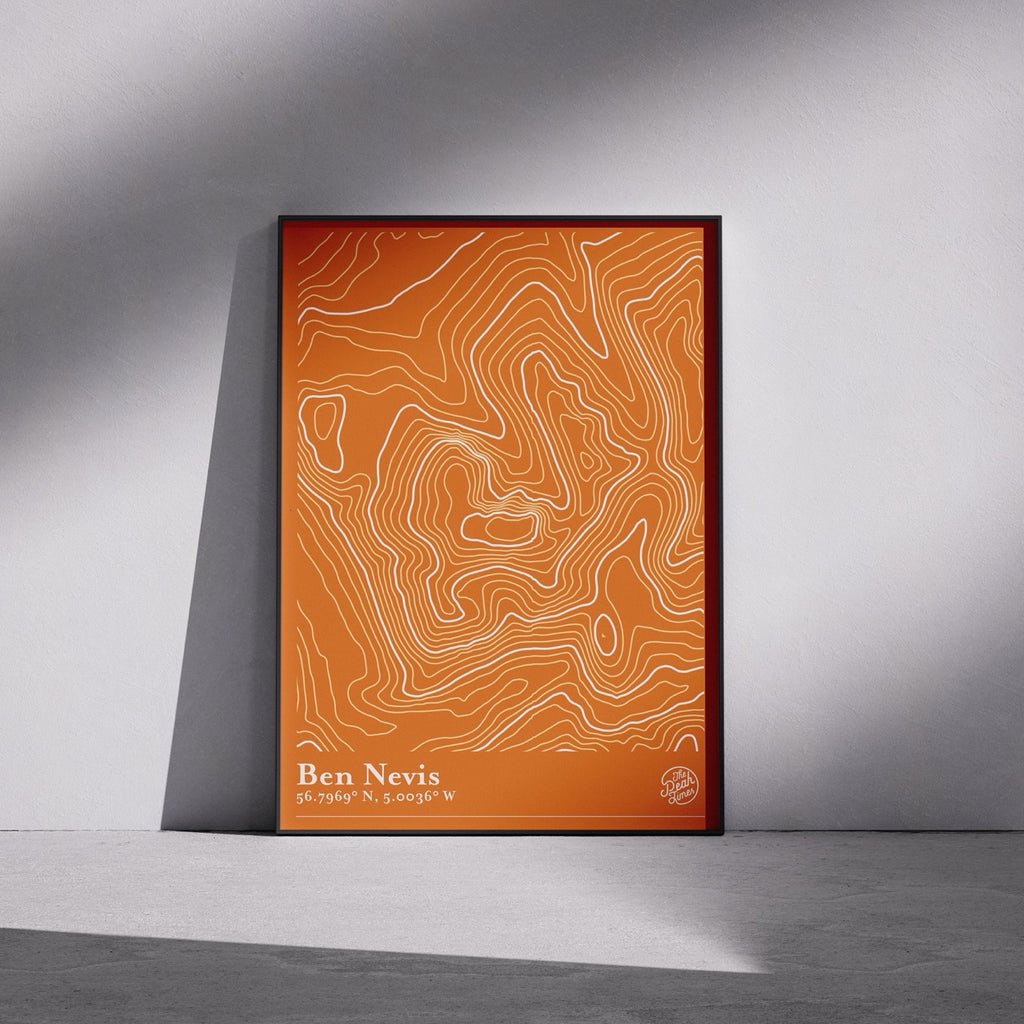 Ben Nevis Contour Map Print