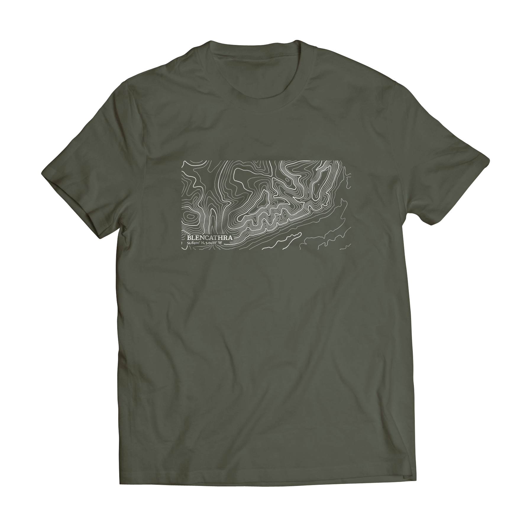 Blencathra Contour Map T-Shirt