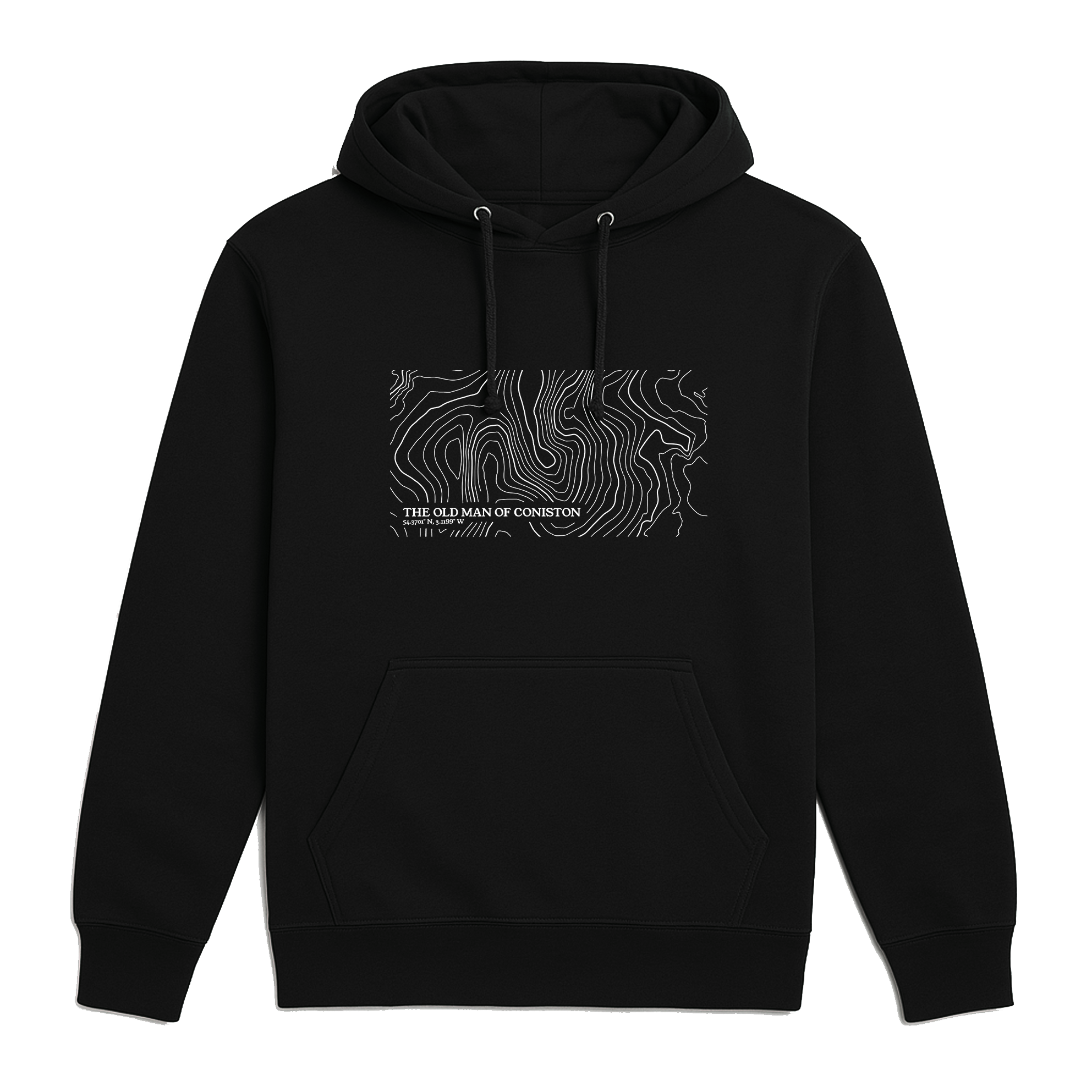 The Old Man Of Coniston Contour Map Hoodie