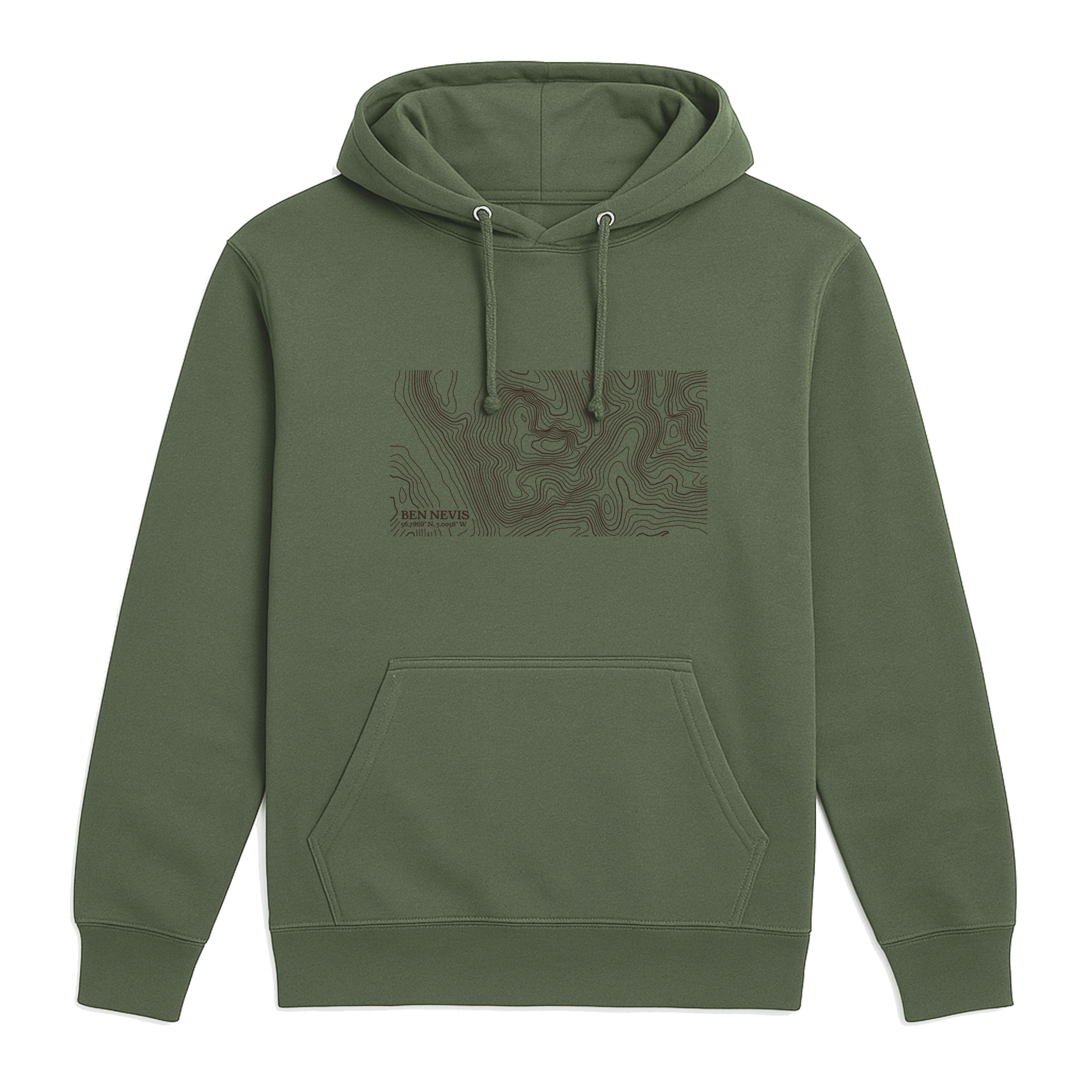 Ben Nevis Contour Map Hoodie