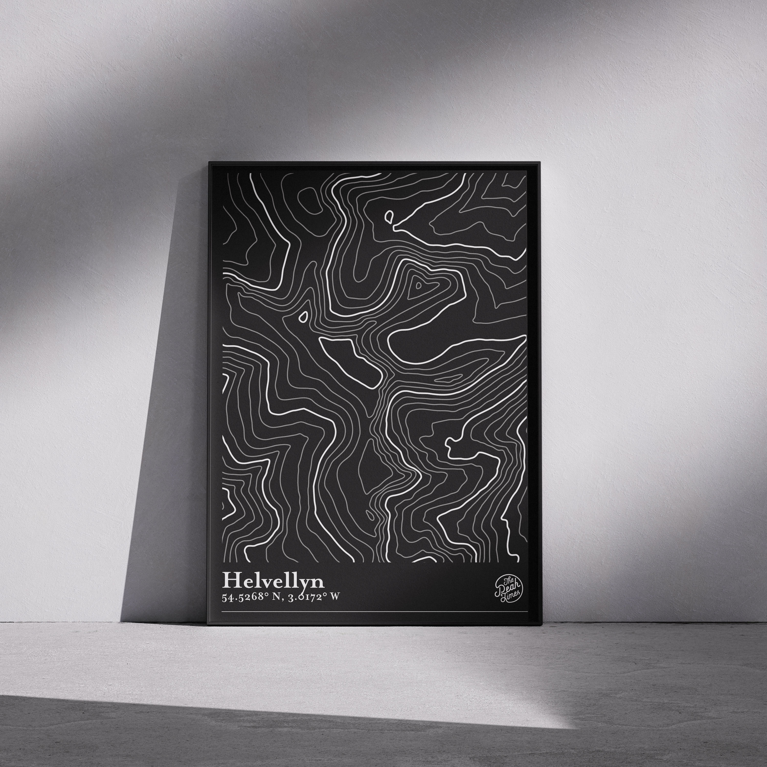 Helvellyn Contour Map Print