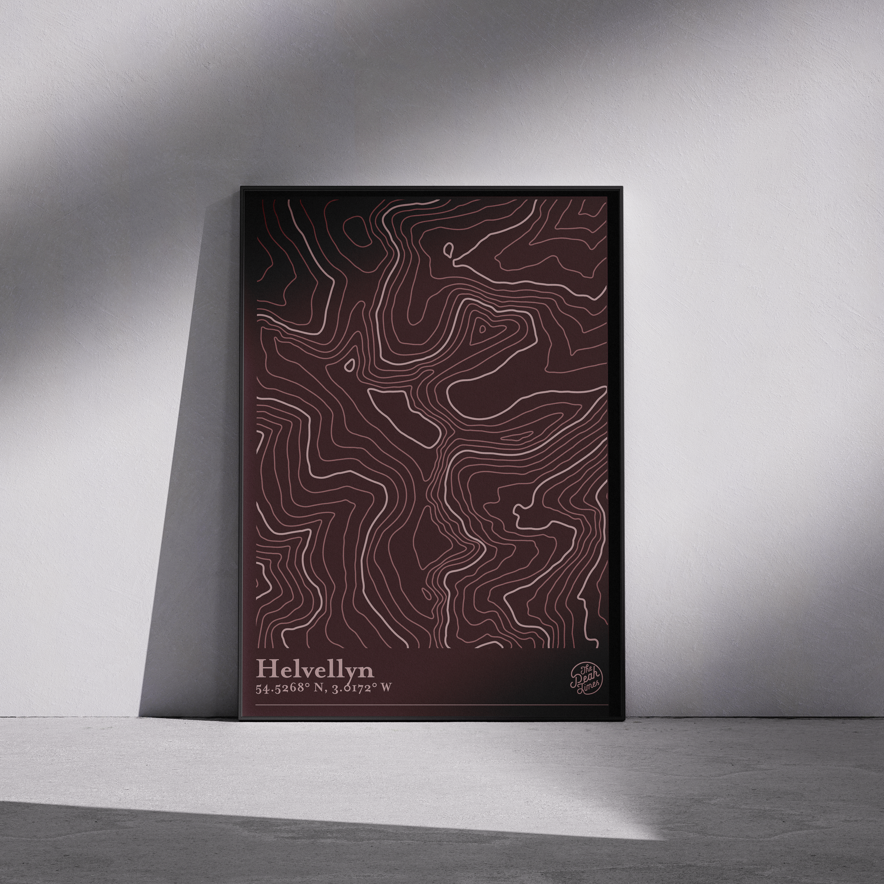 Helvellyn Contour Map Print