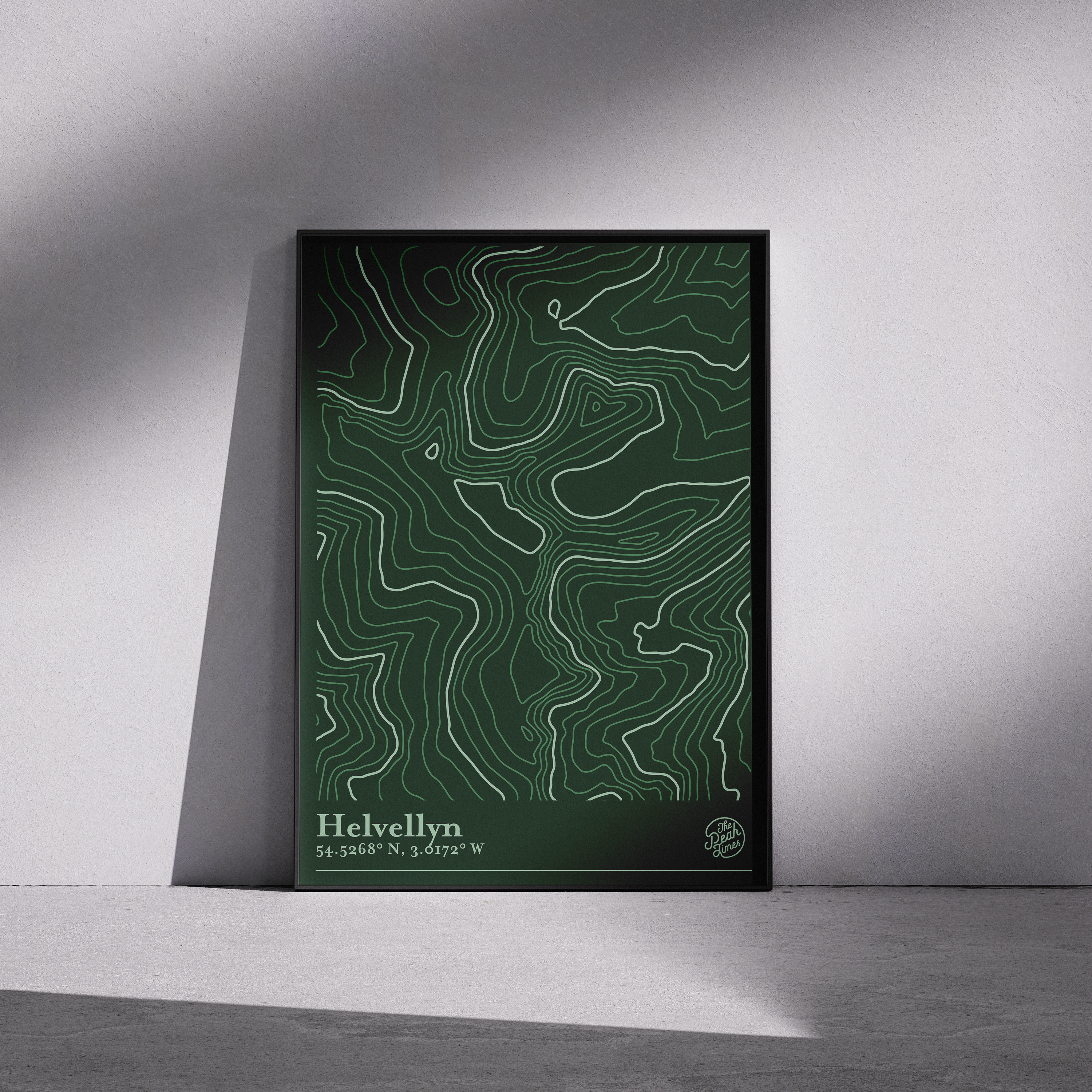 Helvellyn Contour Map Print