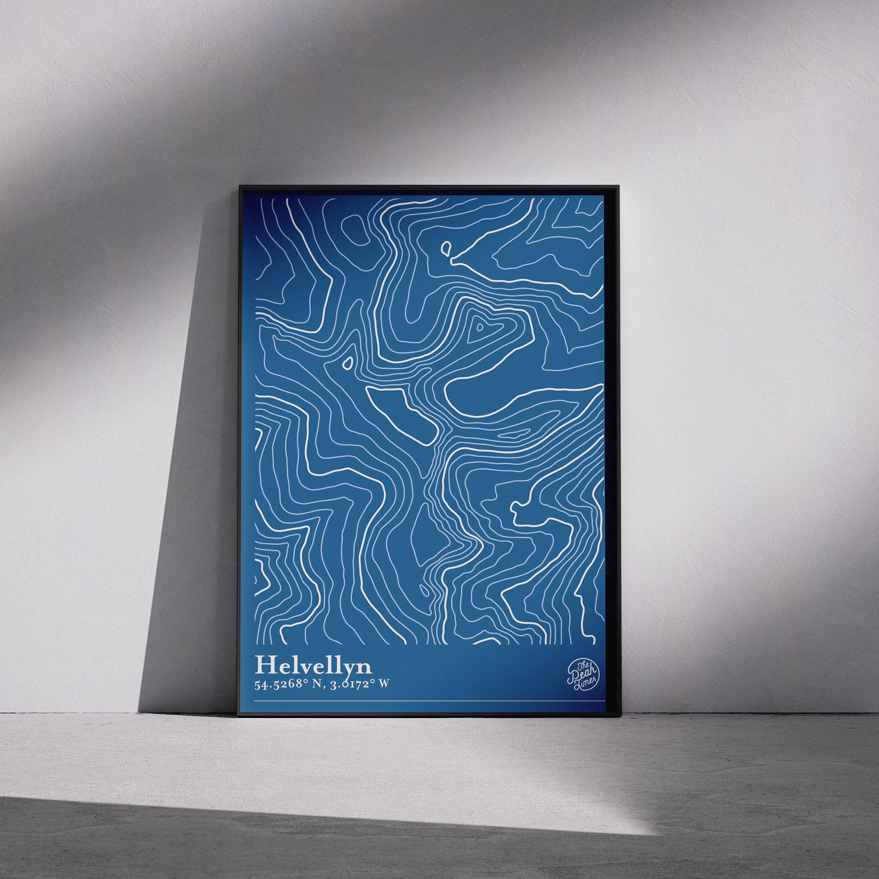 Helvellyn Contour Map Print