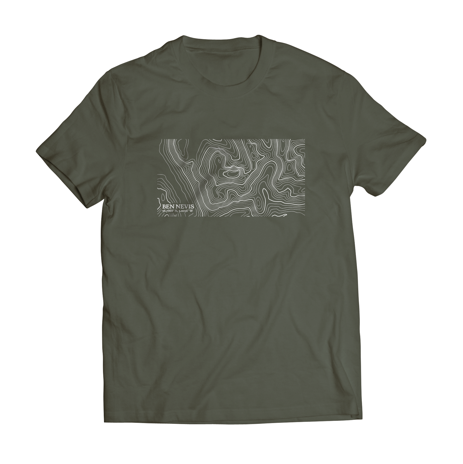 Ben Nevis Contour Map T-Shirt