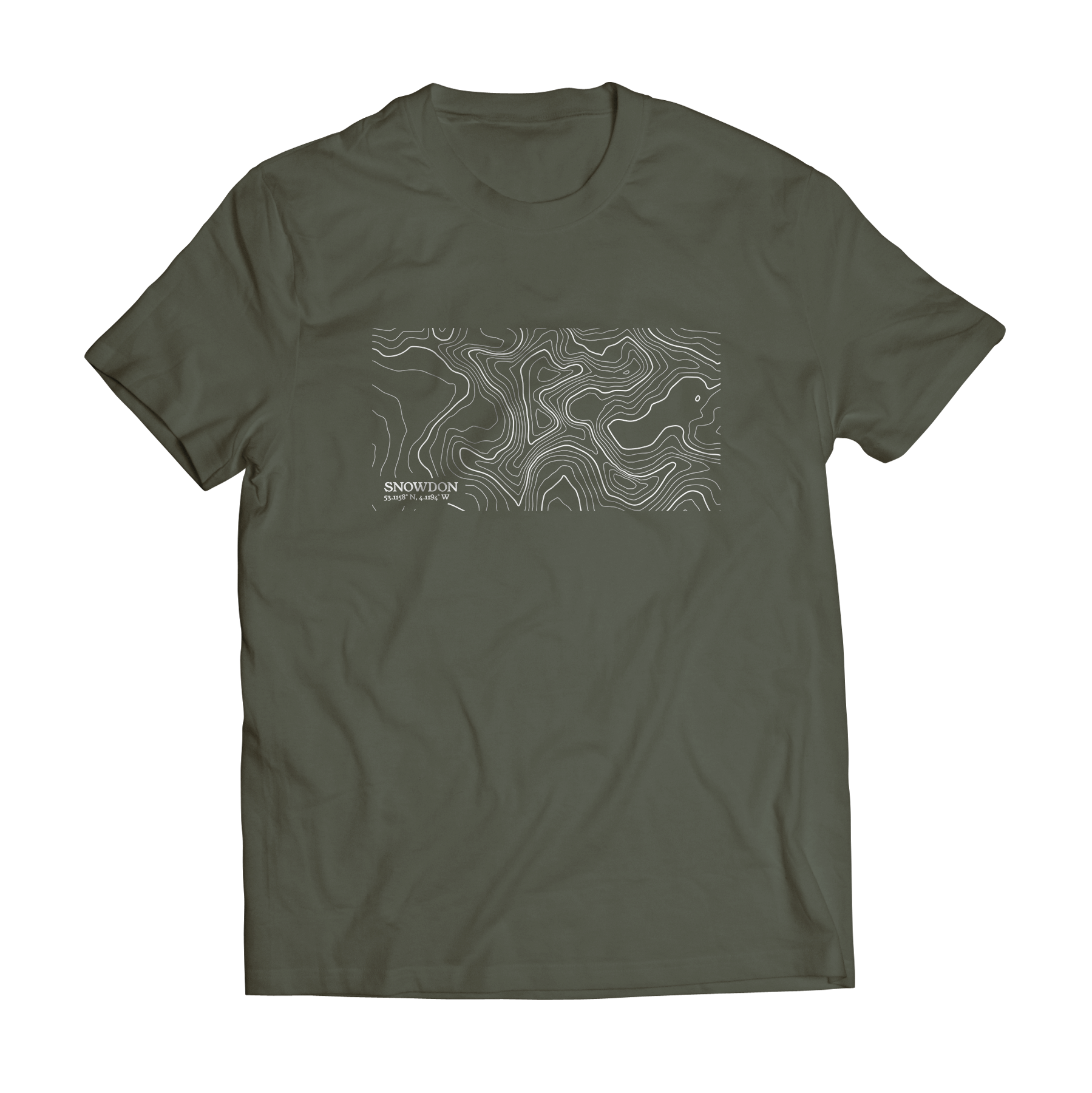 Snowdon Contour Map T-Shirt