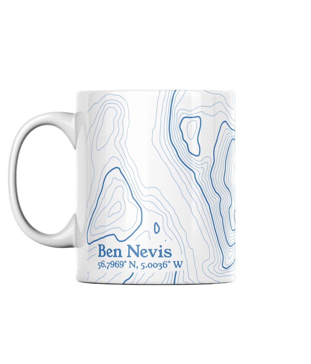 Ben Nevis Contour Map 11oz Mug