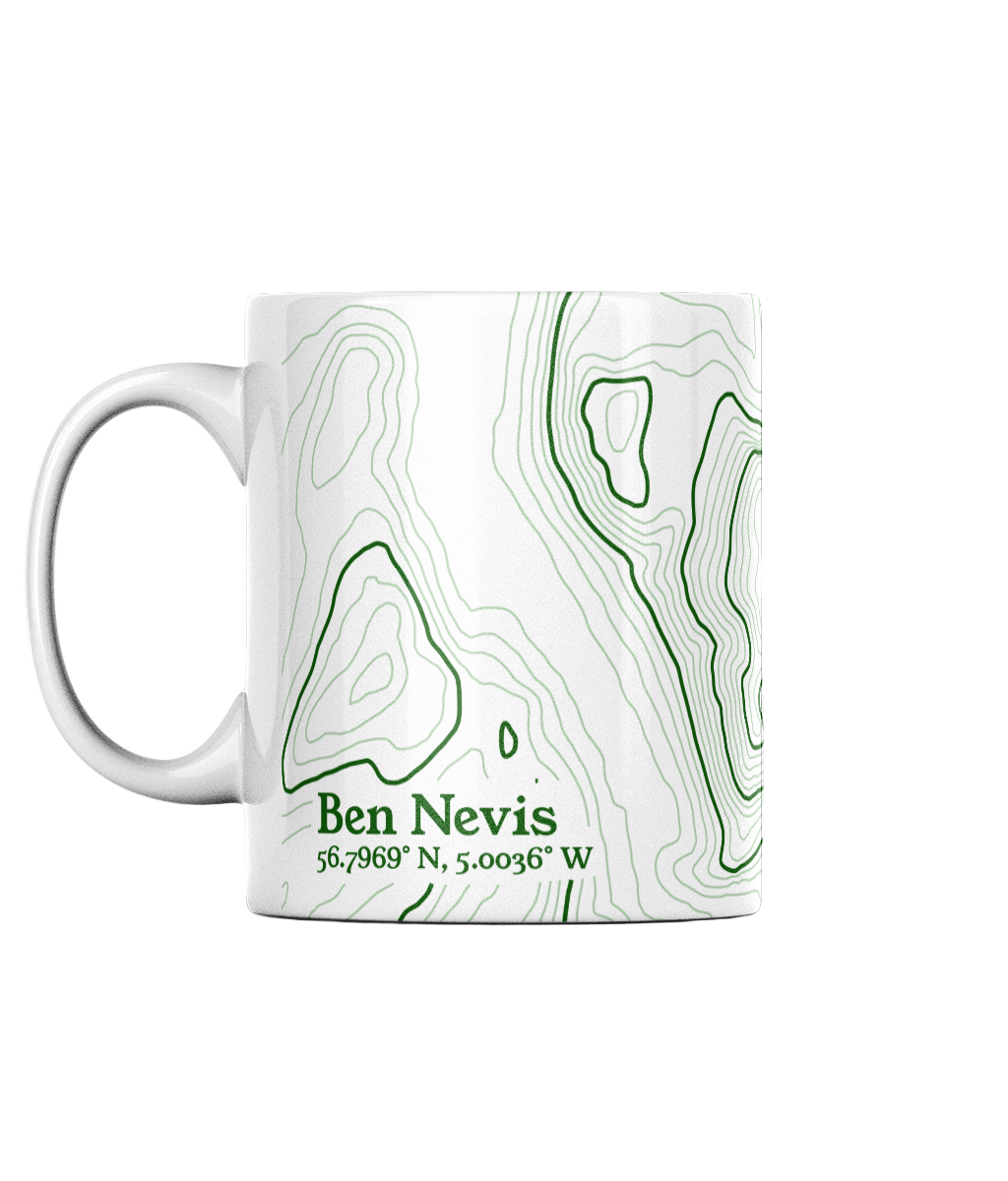 Ben Nevis Contour Map 11oz Mug