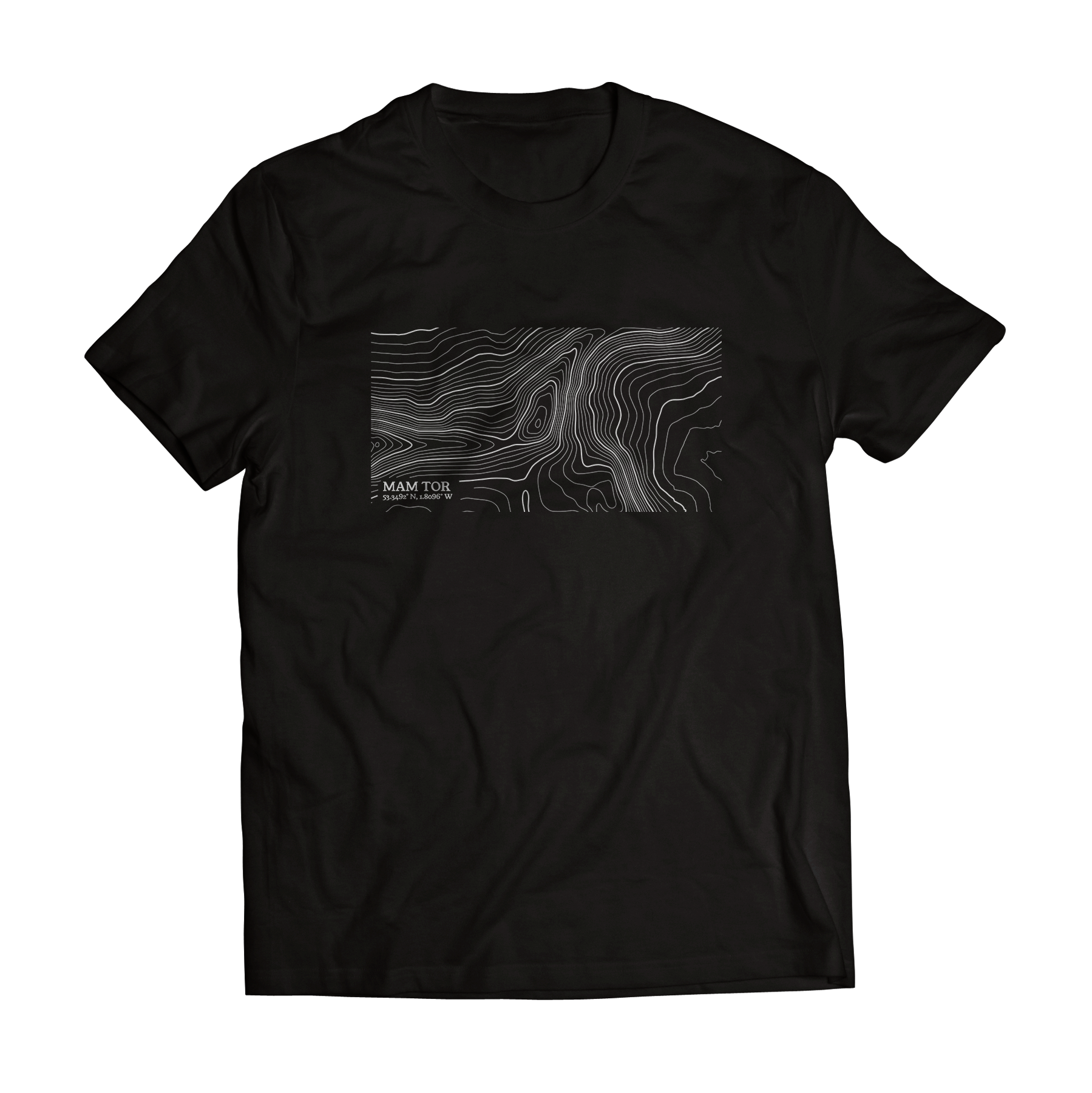 Mam Tor Contour Map T-Shirt