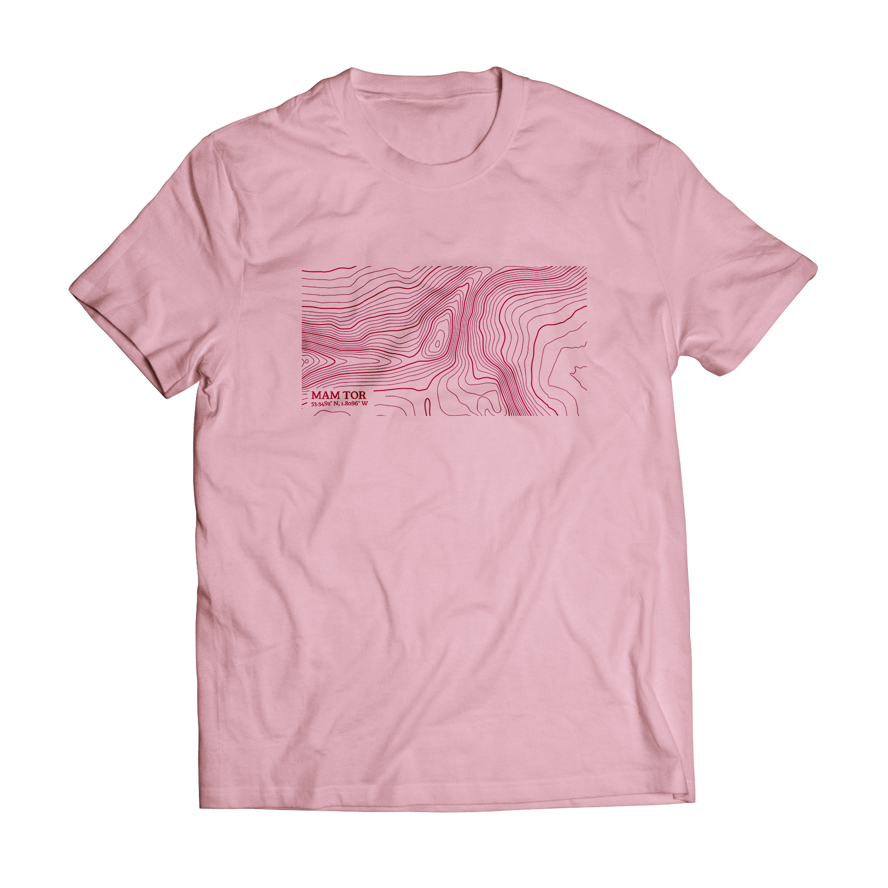 Mam Tor Contour Map T-Shirt