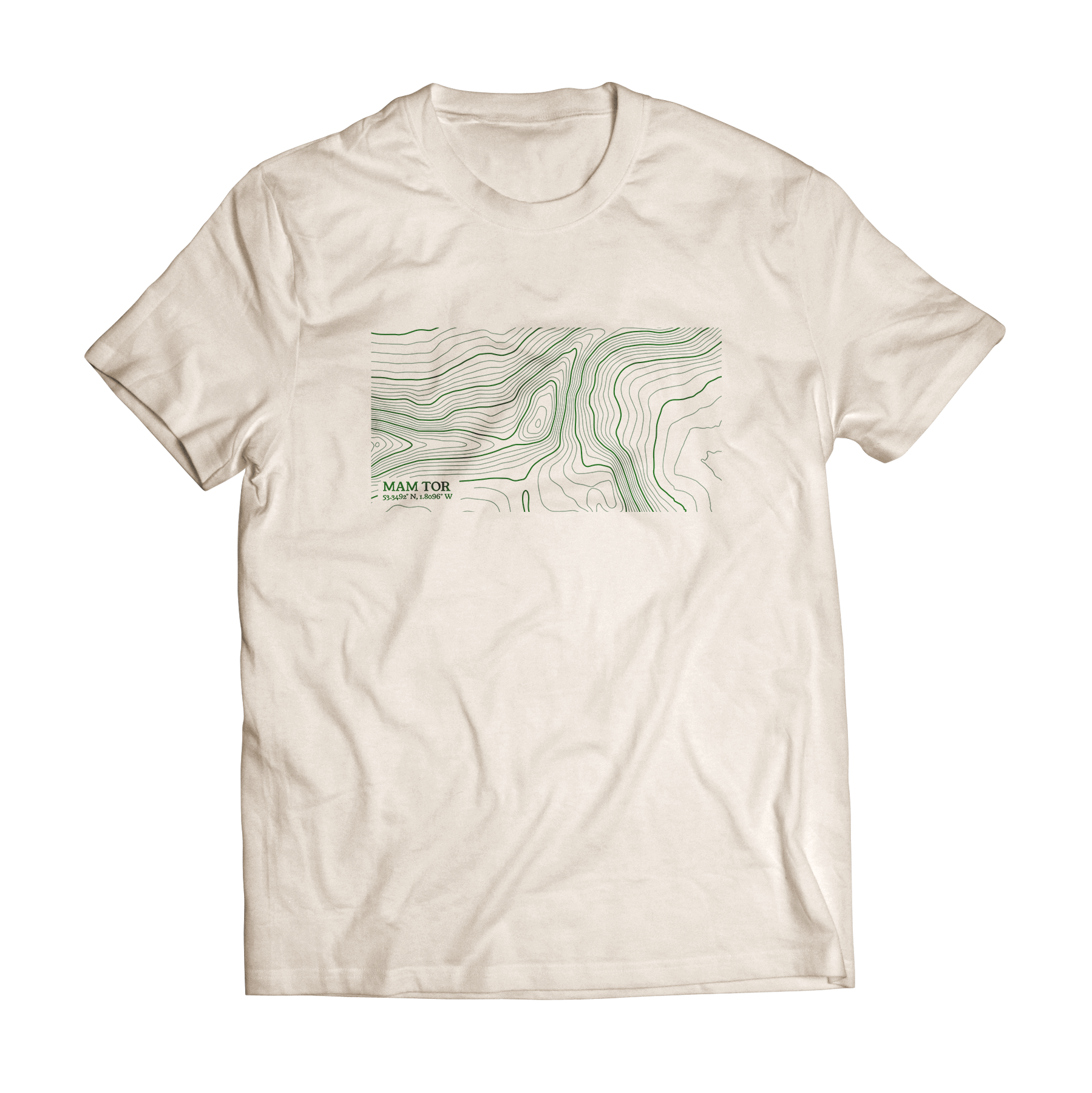 Mam Tor Contour Map T-Shirt