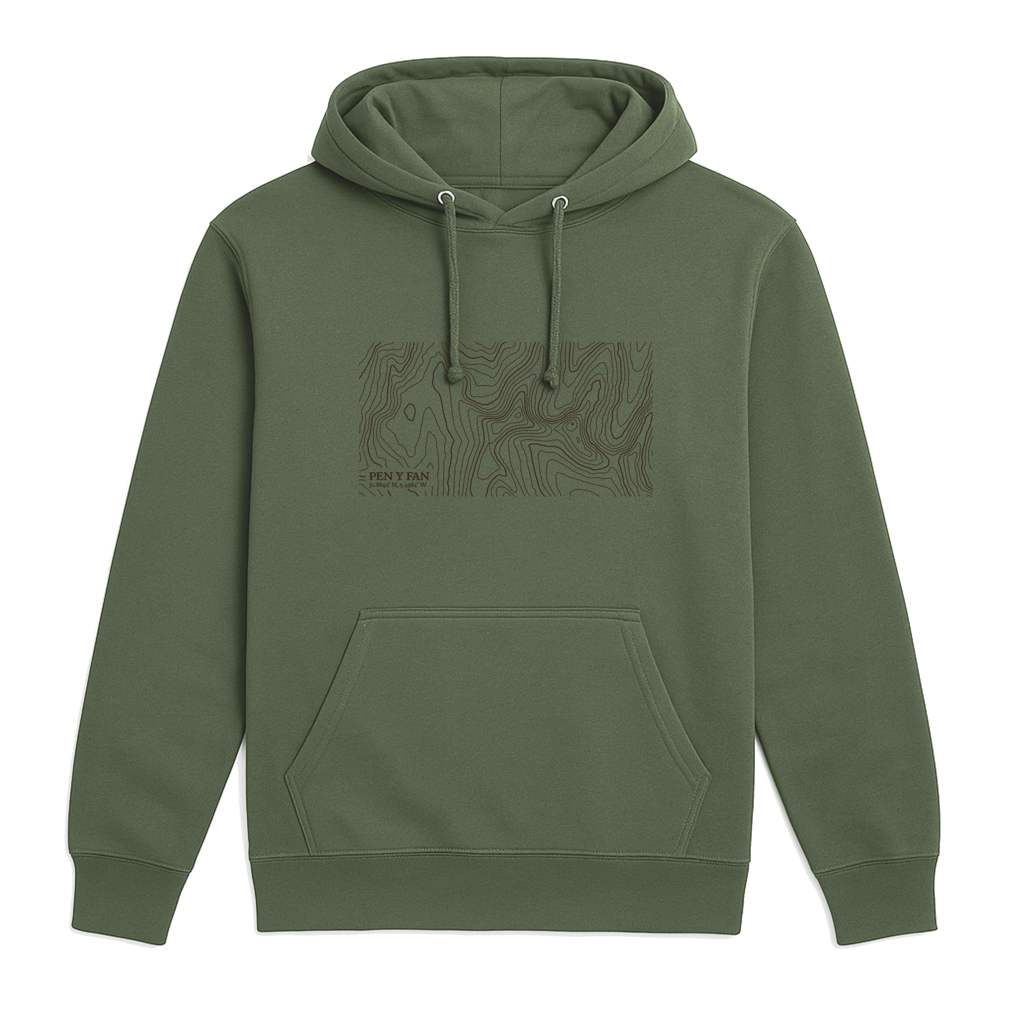 Pen Y Fan Contour Map Hoodie