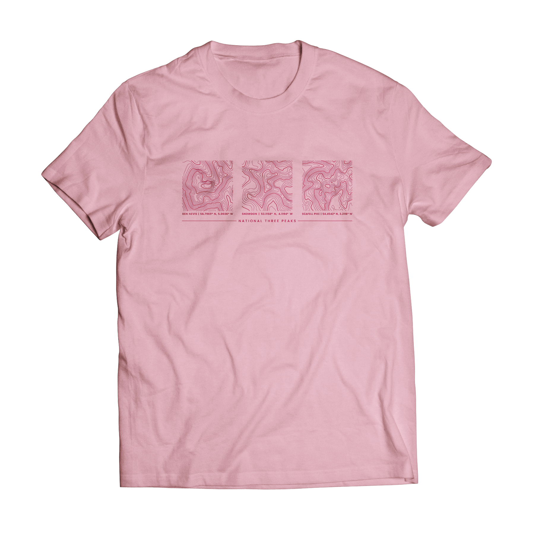 National Three Peaks Contour Map T-Shirt