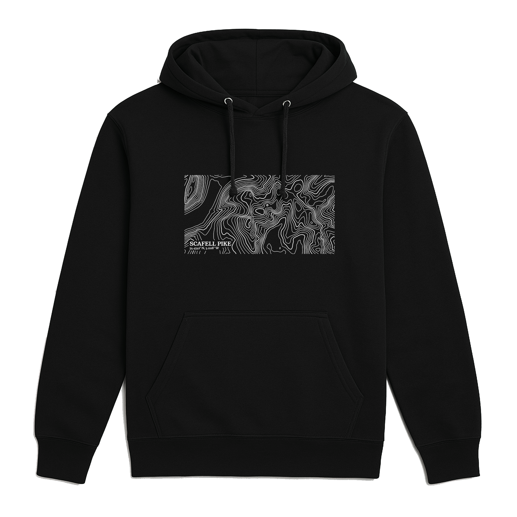 Scafell Pike Contour Map Hoodie