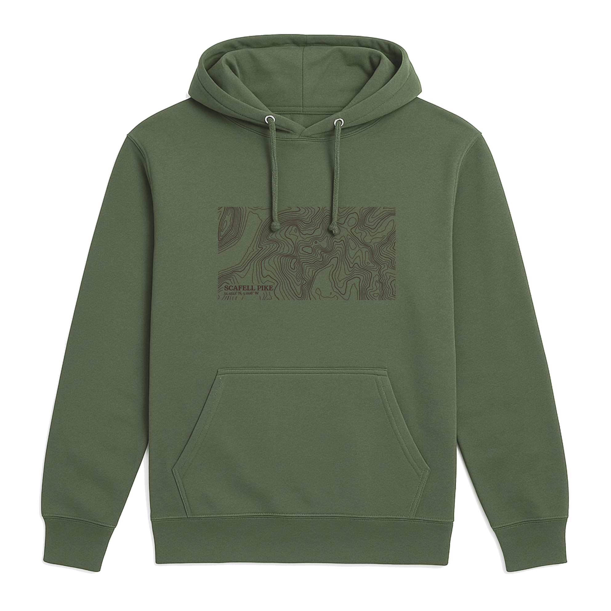 Scafell Pike Contour Map Hoodie