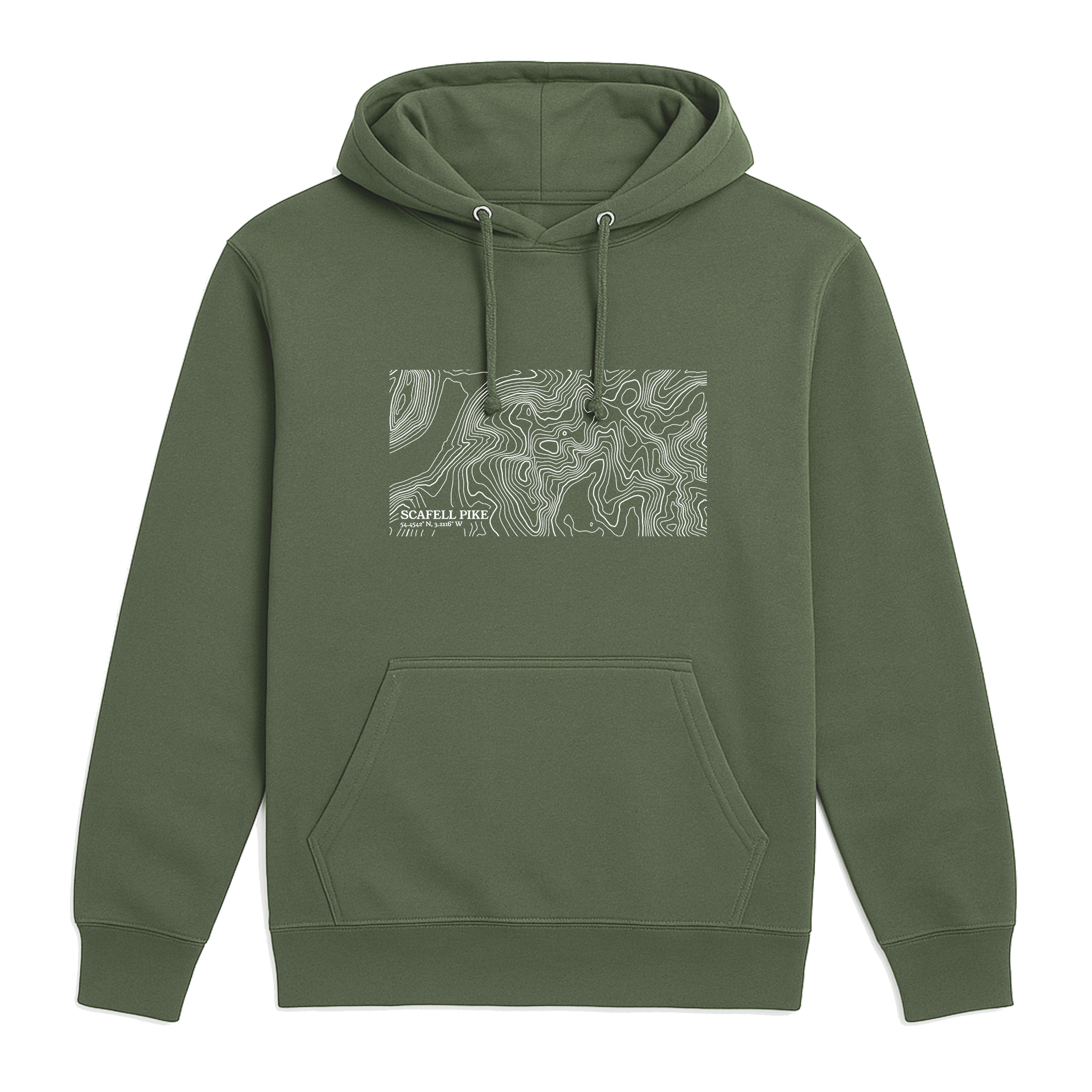 Scafell Pike Contour Map Hoodie