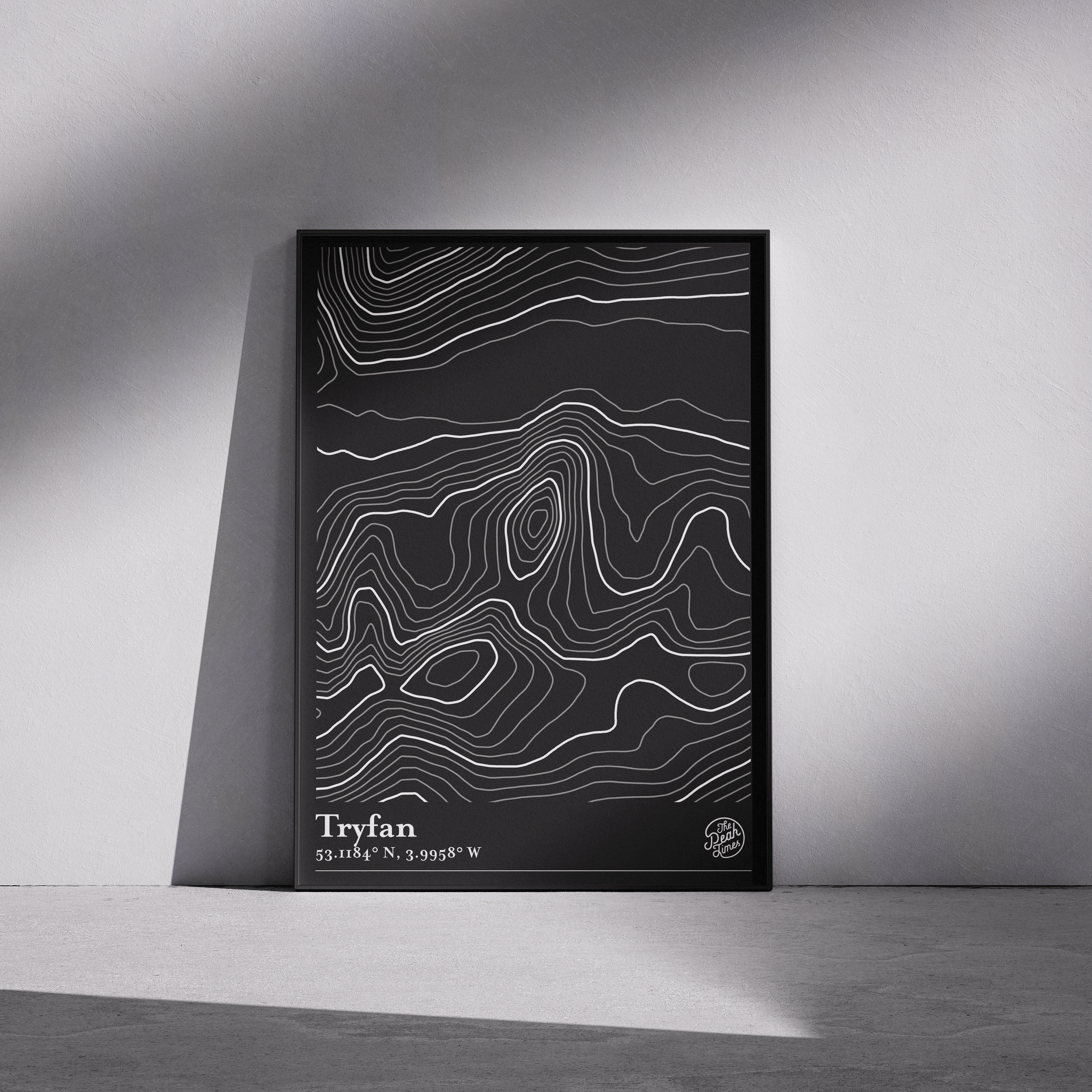 Tryfan Contour Map Print