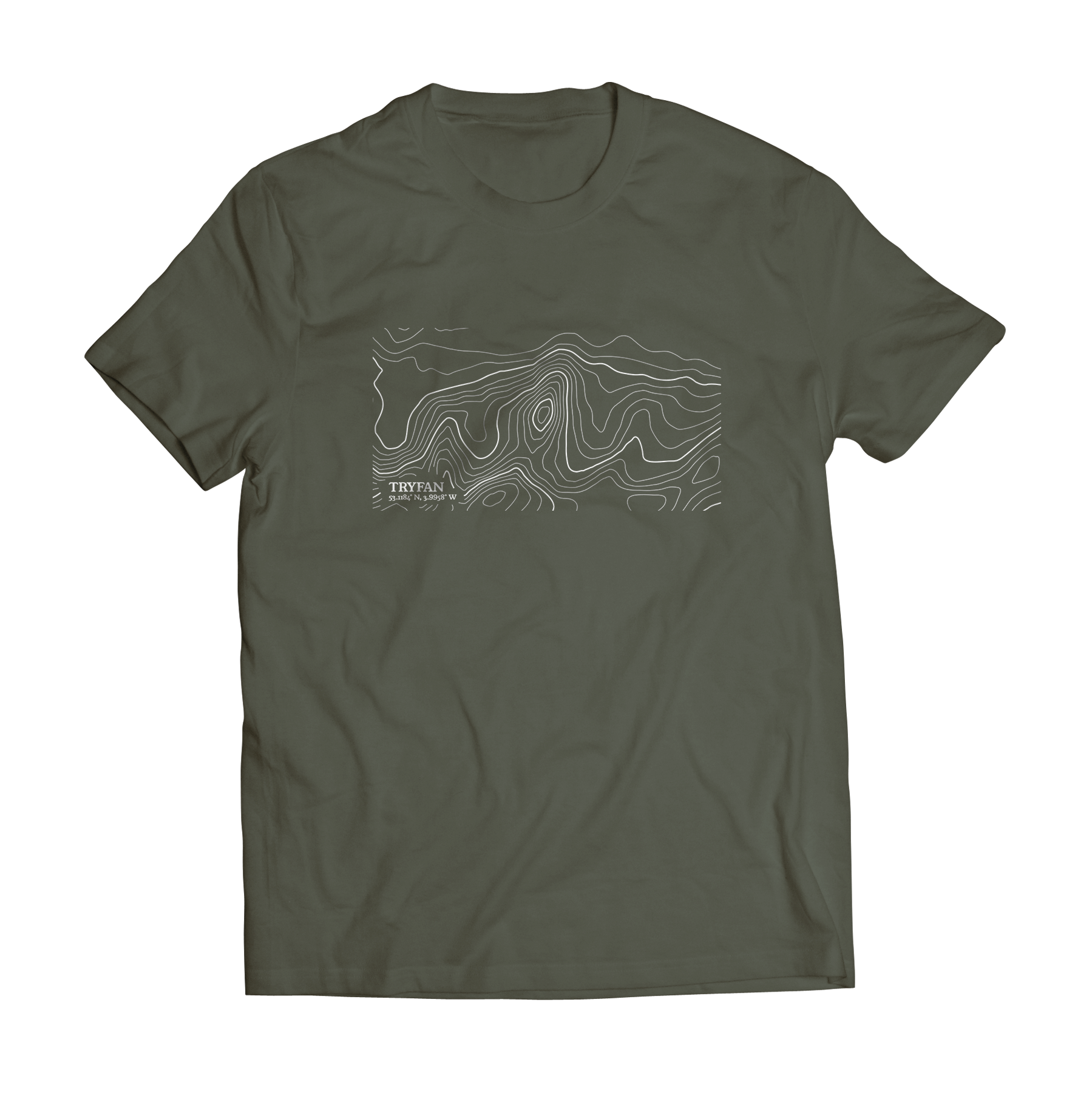 Tryfan Contour Map T-Shirt