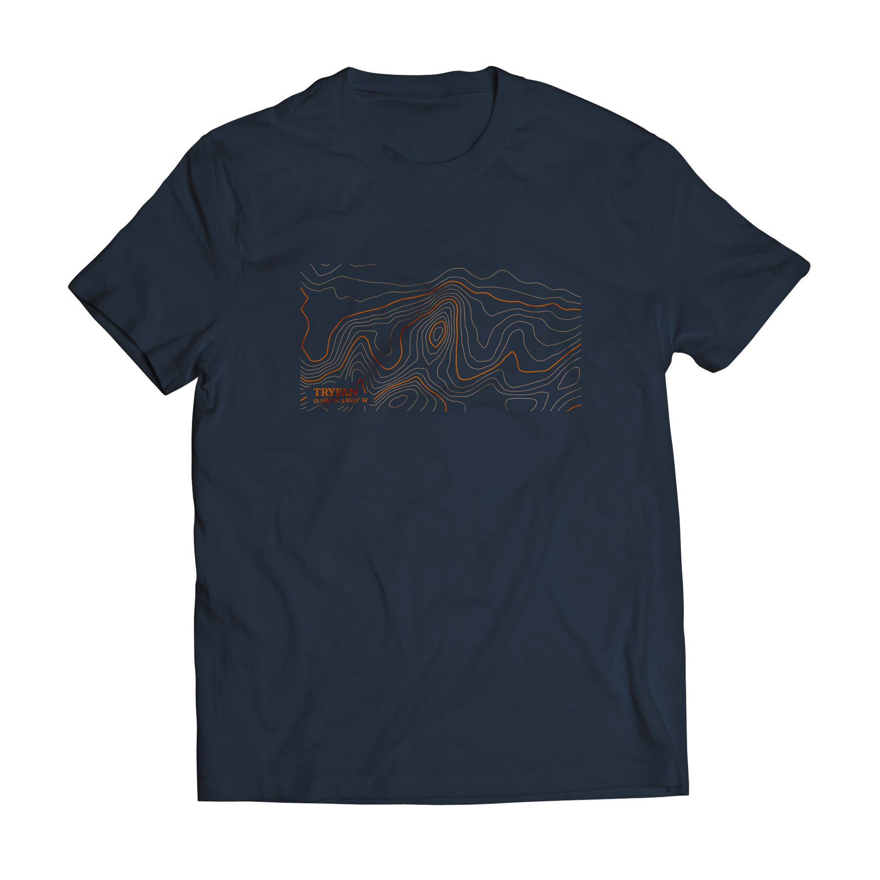 Tryfan Contour Map T-Shirt