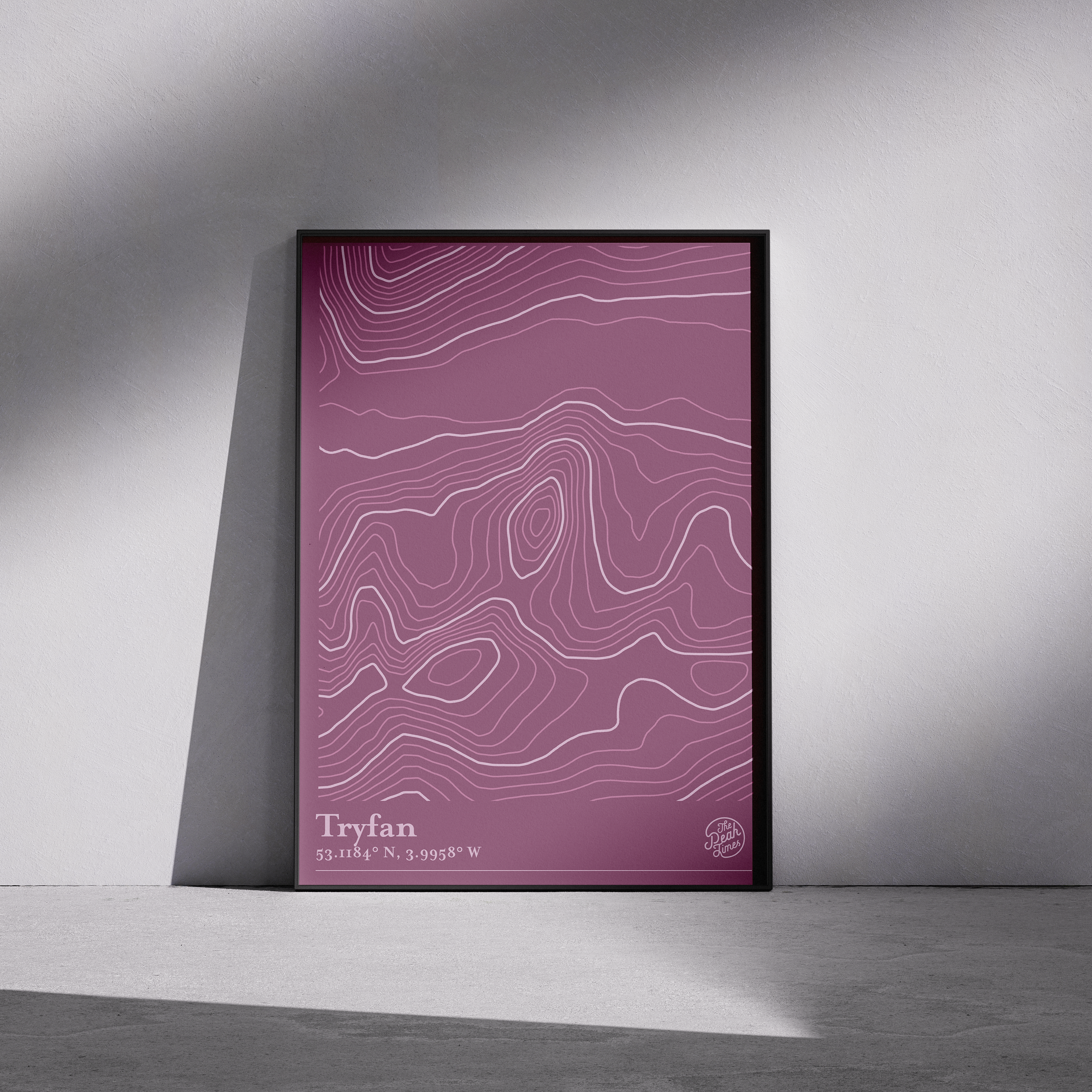 Tryfan Contour Map Print