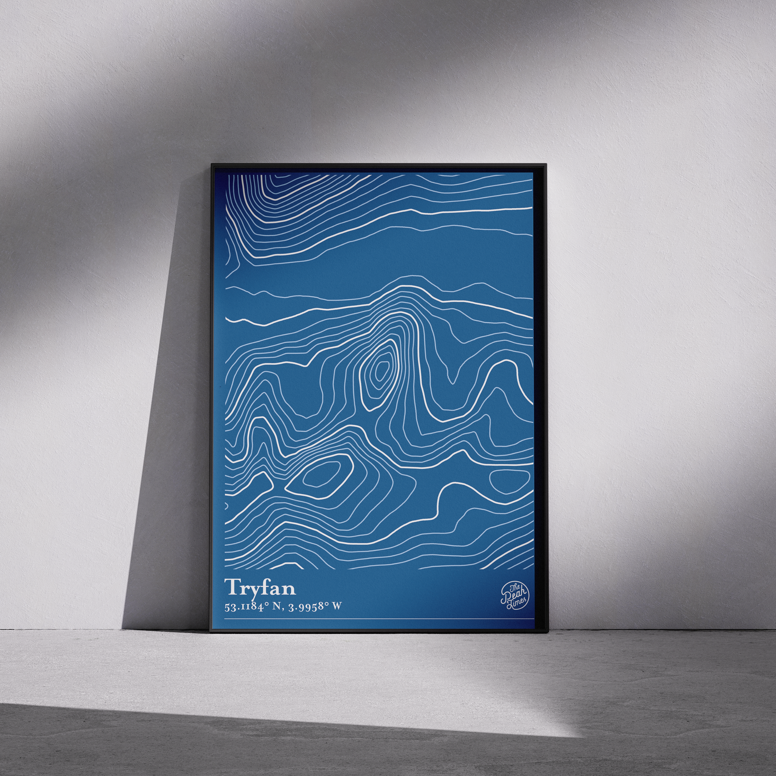 Tryfan Contour Map Print