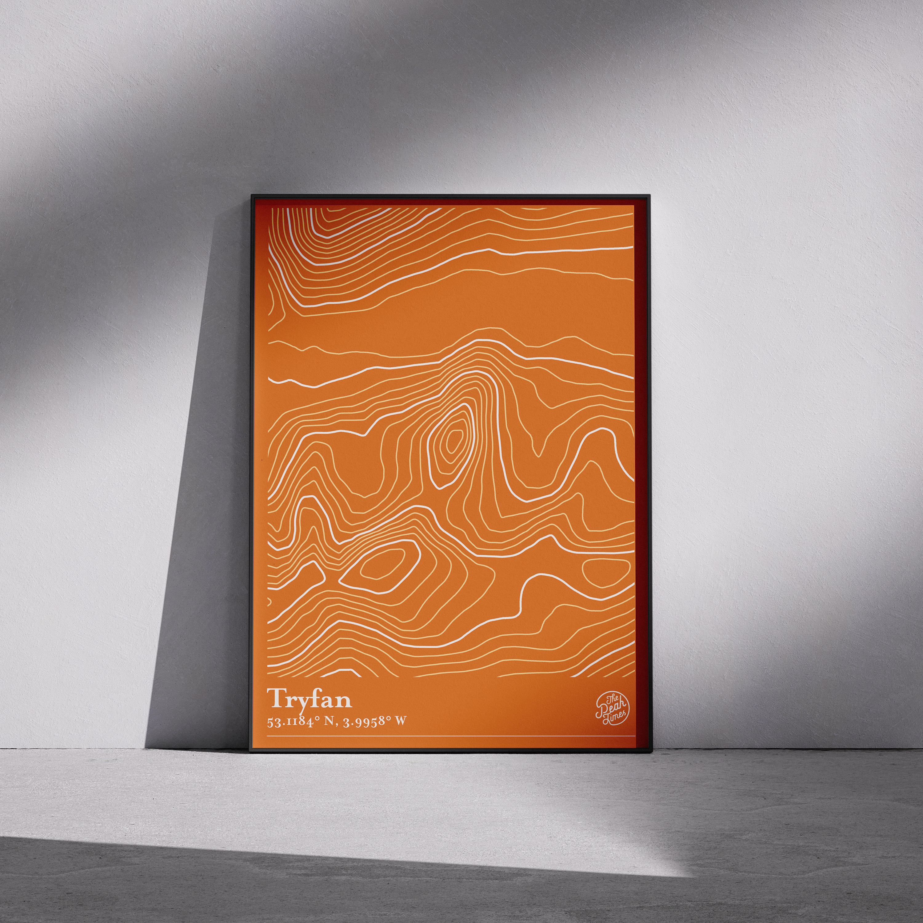 Tryfan Contour Map Print
