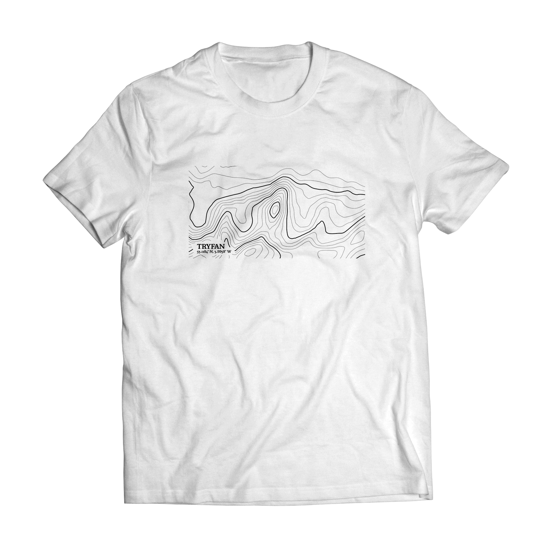 Tryfan Contour Map T-Shirt