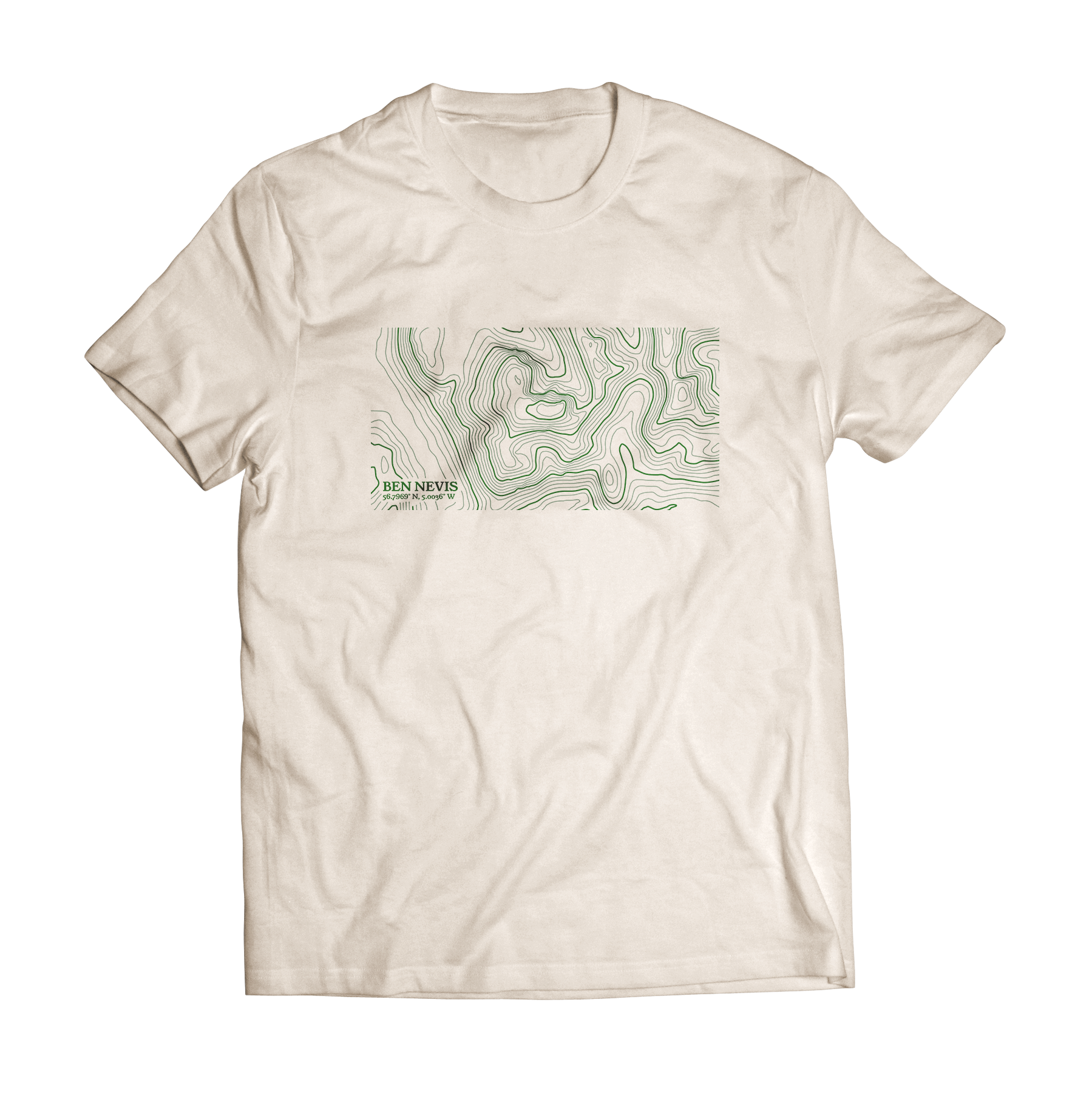 Ben Nevis Contour Map T-Shirt