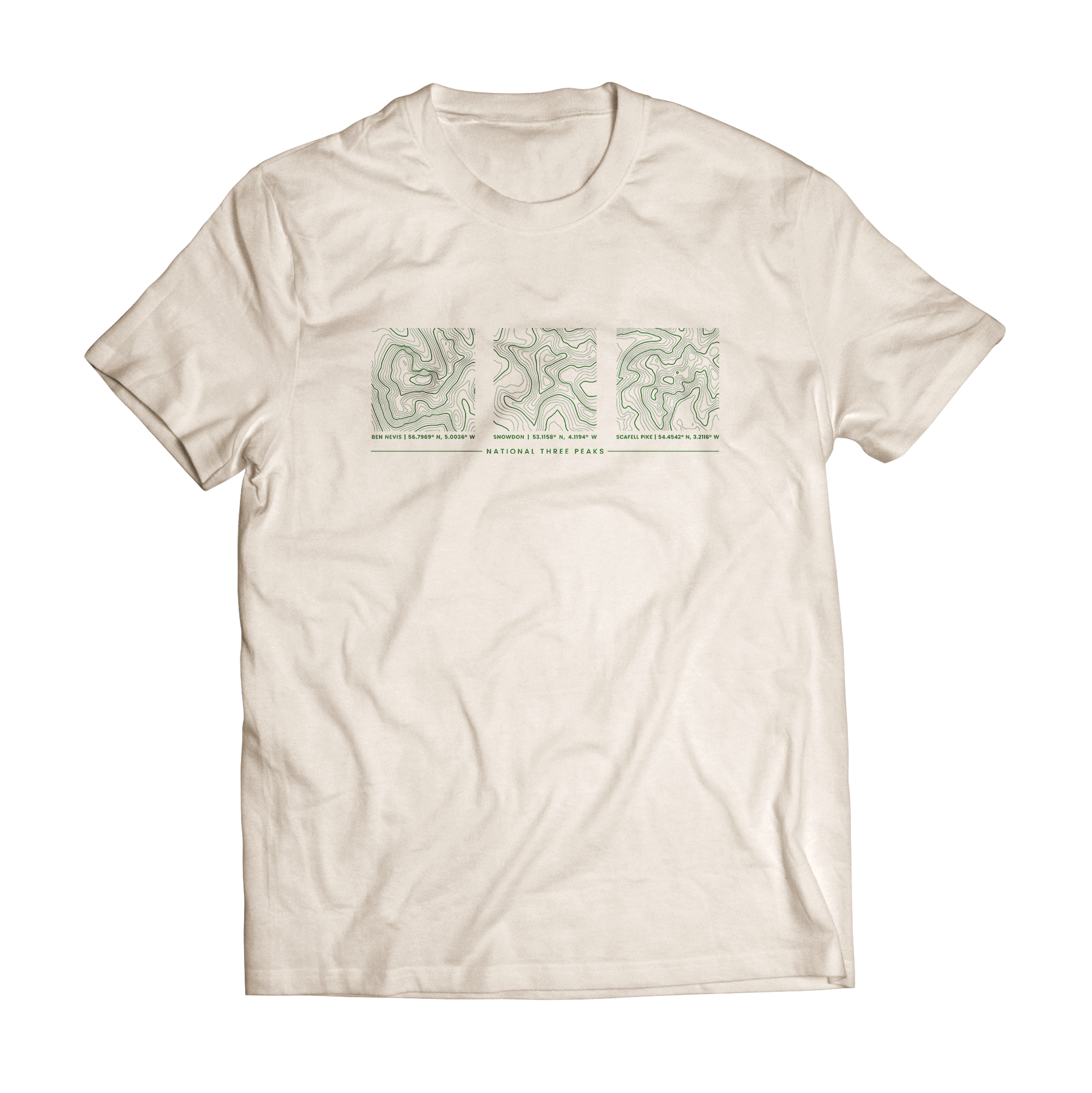 National Three Peaks Contour Map T-Shirt