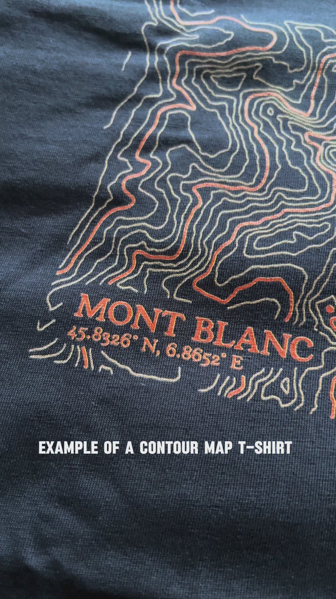 Custom Contour Map T-Shirt | Choose Any Location